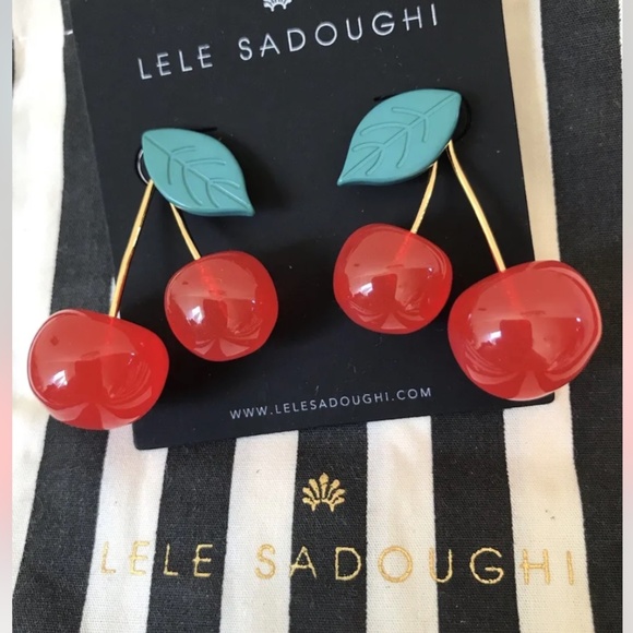 Lele sadoughi big cherry earrings - Picture 5 of 5